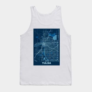 Tulsa - United States Peace City Map Tank Top